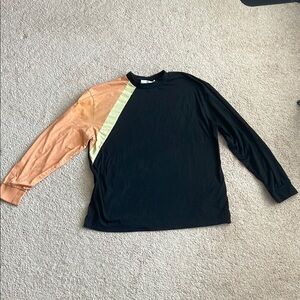 Collusion Black Shirt with Colorful Accents